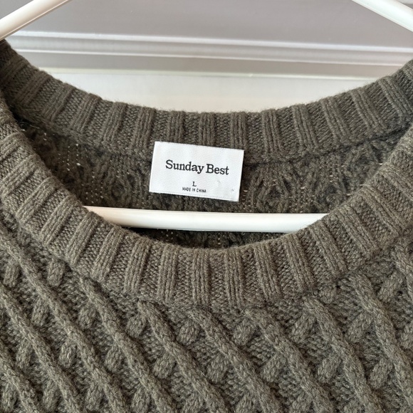 Aritzia Sunday Best Peggy Sweater - Size Large | Dark Olive - Picture 2 of 7
